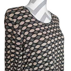 Tianello Steve Barraza Asbury‎  Textured Geometric Honeycomb Tunic Made in USA M